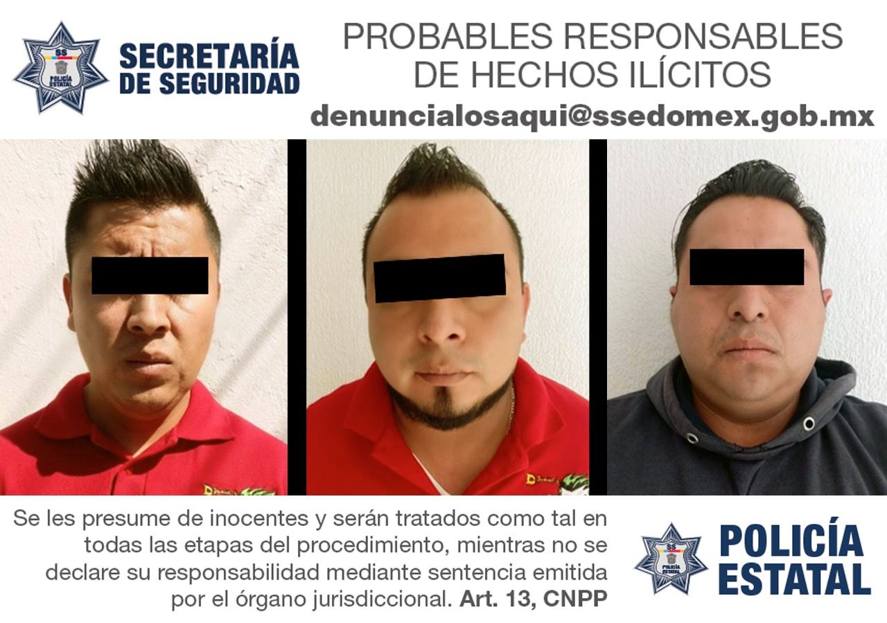 #En flagrancia detienen a tres extorsionadores en Nicolás Romero