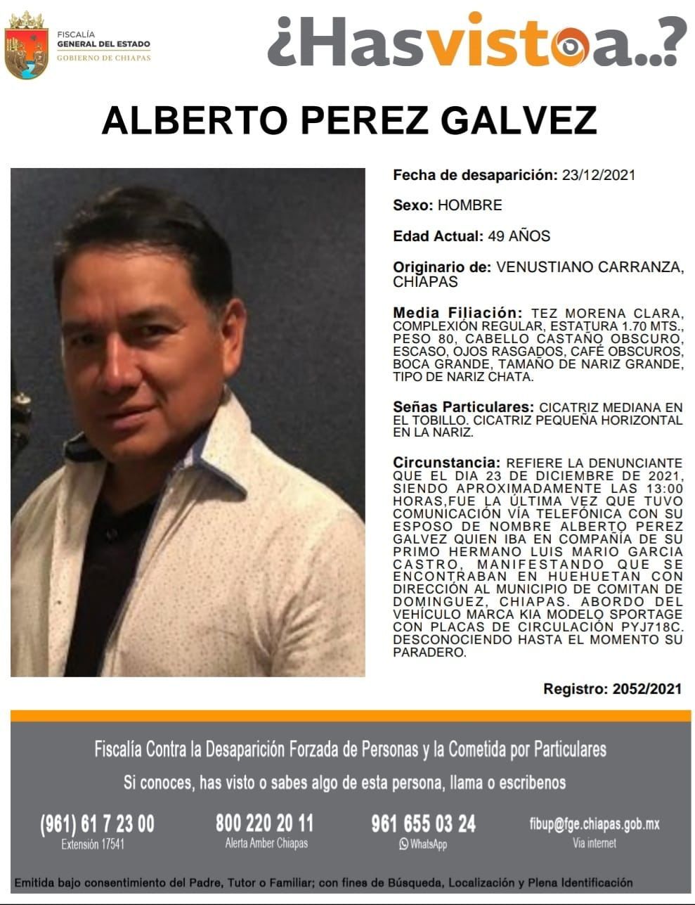 Familiares y amigos de Alberto Pérez Gálvez solicitan activar protocolo de búsqueda del defensor de pueblos originarios 