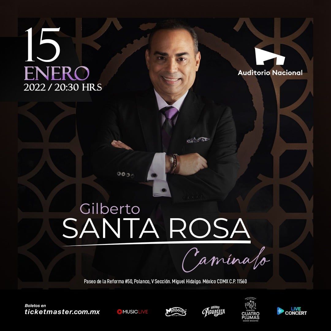 Gilberto Santa Rosa llega con "Camínalo Tour" a descargar lo mejor  de su repertorio al auditorio nacional