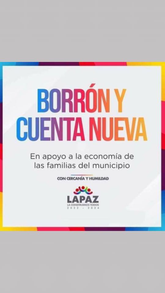 El #gobierno de La Paz cumple su promesa de #borrón y cuenta nueva a #contribuyentes de esta región mexiquense 