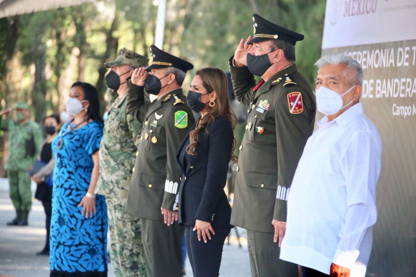 Asiste gobernadora Evelyn Salgado a Toma de Posesión del nuevo Comandante de la 35 zona Militar en Chilpancingo