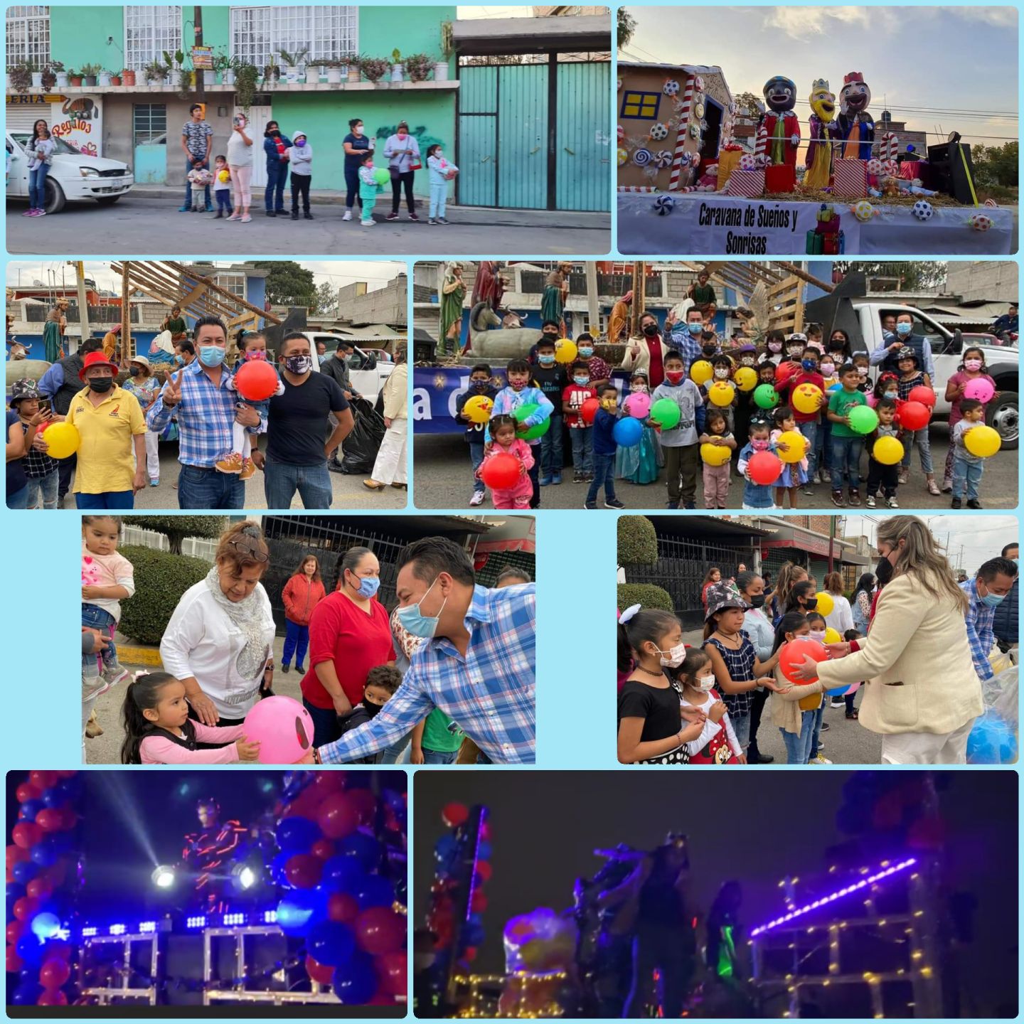 Caravana y regalos otorgaron el Ayuntamientos y DIF de Tezoyuca a la niñez en el Dia de Reyes 