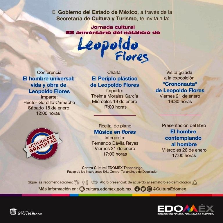 La Secretaría de Cultura y Turismo organiza jornada cultural para conmemorar el natalicio de Leopoldo Flores
