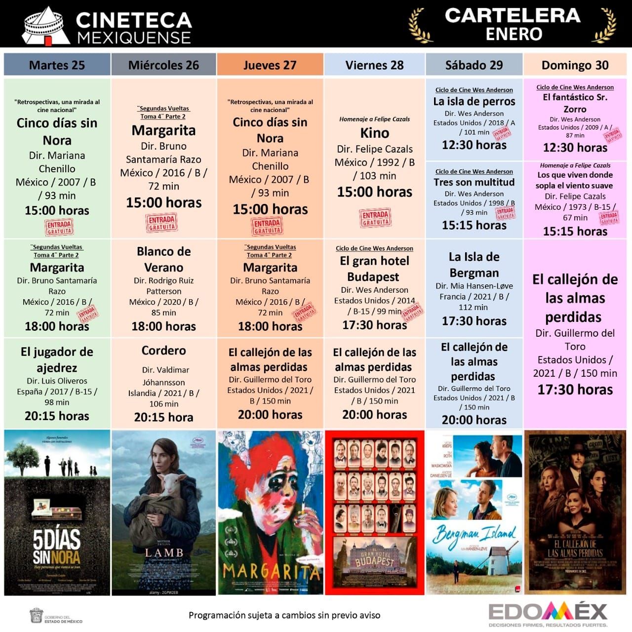 Exhibe Cineteca Mexiquense ciclo de
cintas nacionales e internacionale