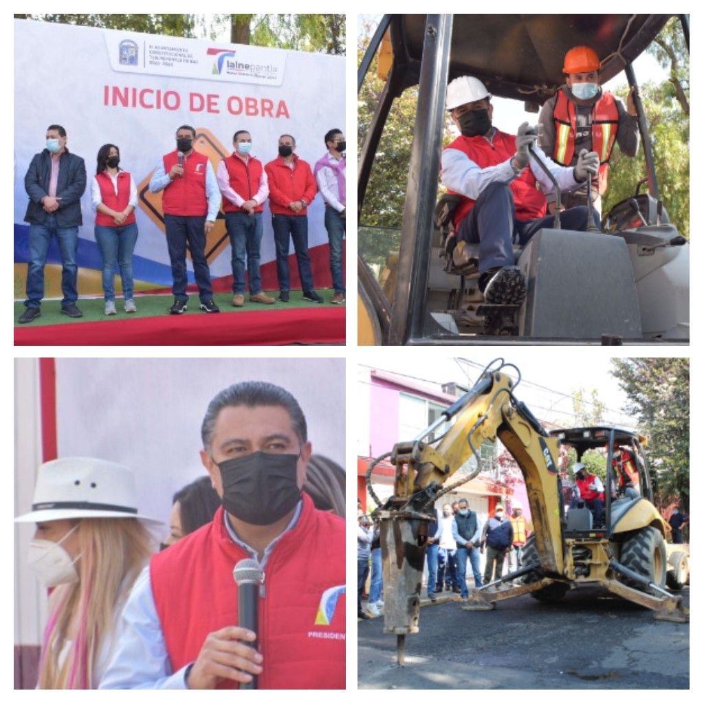 Alcalde de Tlalnepantla da el banderazo de inicio de obras de repavimentación en distintas comunidades