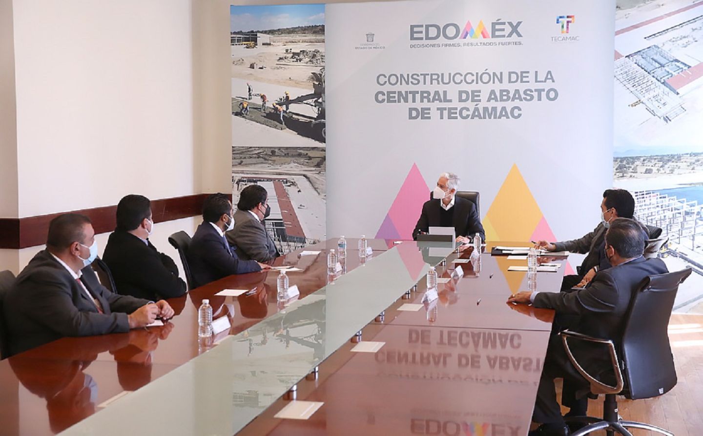 Sostiene reunión Alfredo del Mazo con inversionistas del proyecto de construcción de la central de abasto de Tecámac 