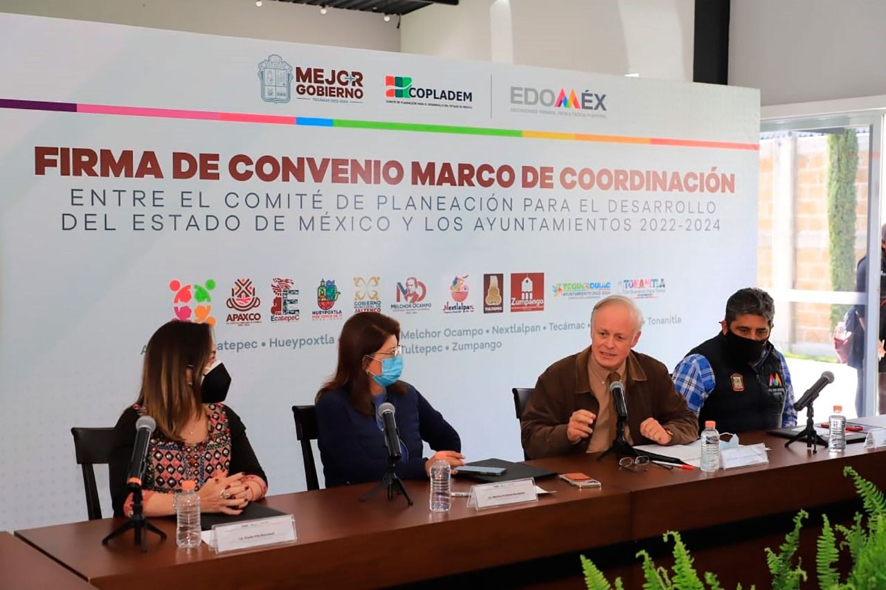 Firman convenio con el COPLADEM con 11 municipios del oriente del Edoméx