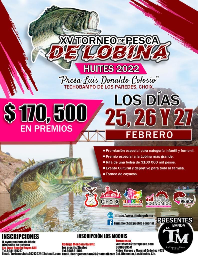 Listo Choix para realizar el ’Torneo de Pesca de Lobina 2022’ en la presa Huites