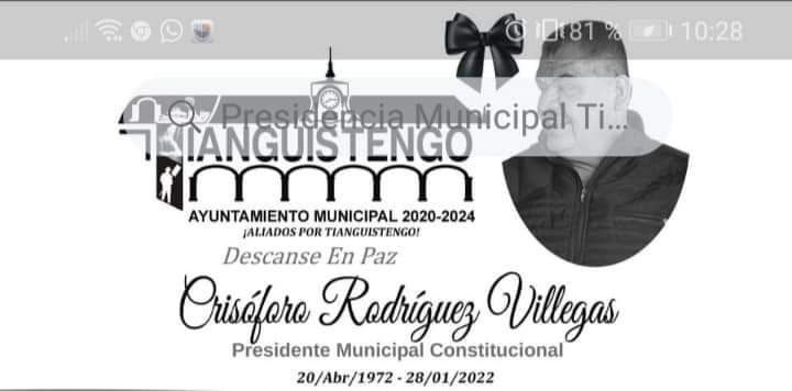 María Luisa Jiménez asume cargo de alcaldesa de Tianguistengo tras fallecimiento de Crisoforo Rodríguez