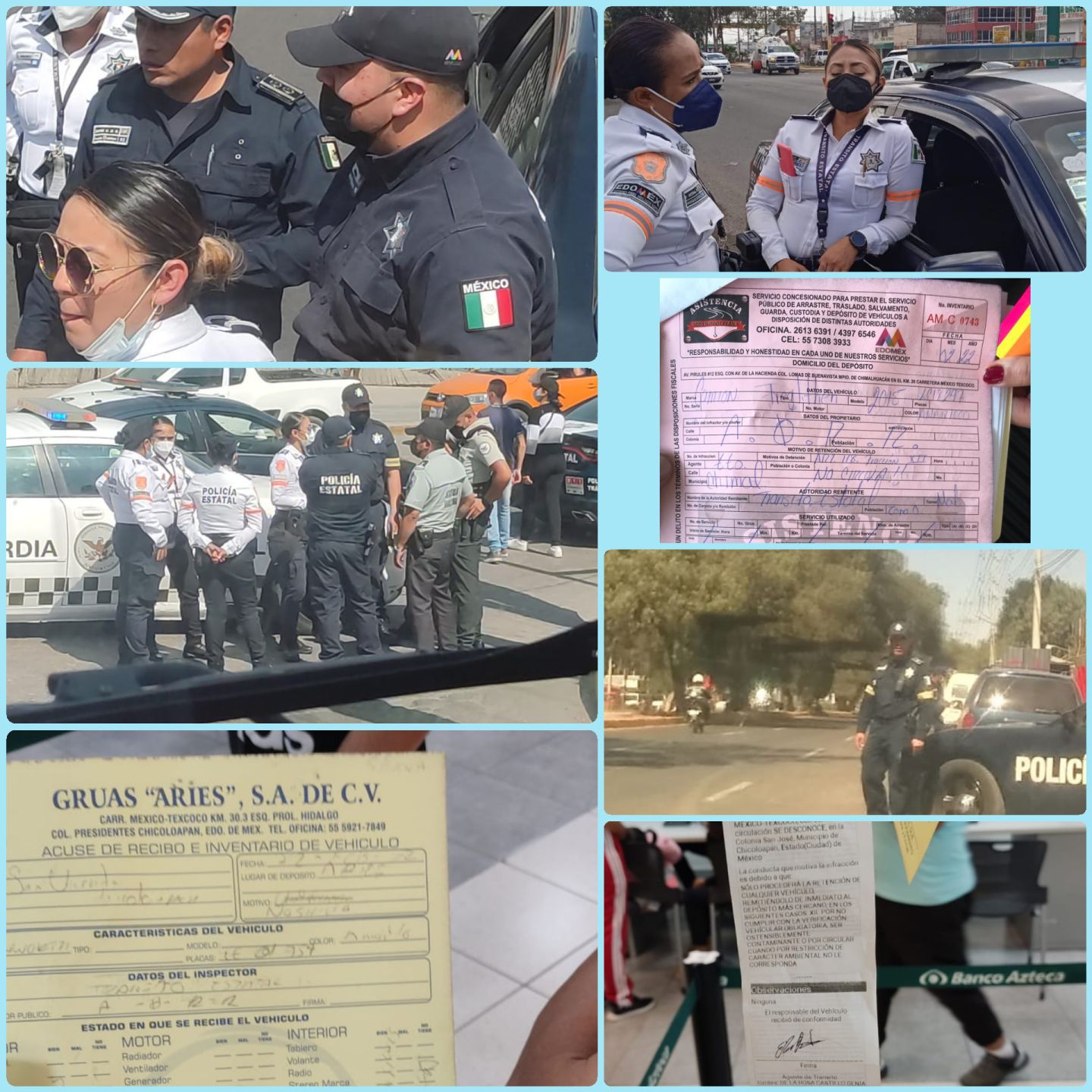 Imparable las extorciones de policías de tránsito Estatal y abusos de tarifas de corralones en Chicoloapan y los Reyes la Paz 