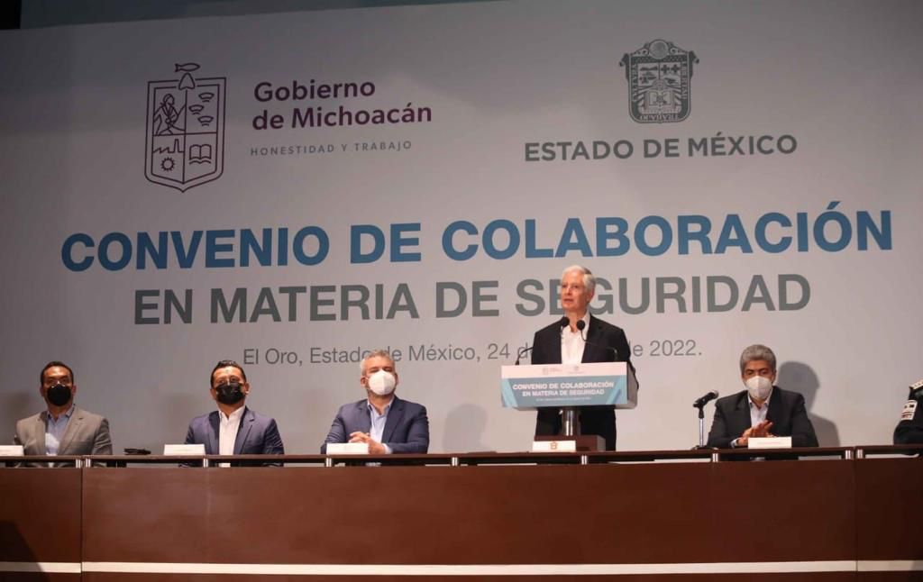 Gobiernos del Edoméx y Michoacán firman convenio de colaboración en materia de seguridad