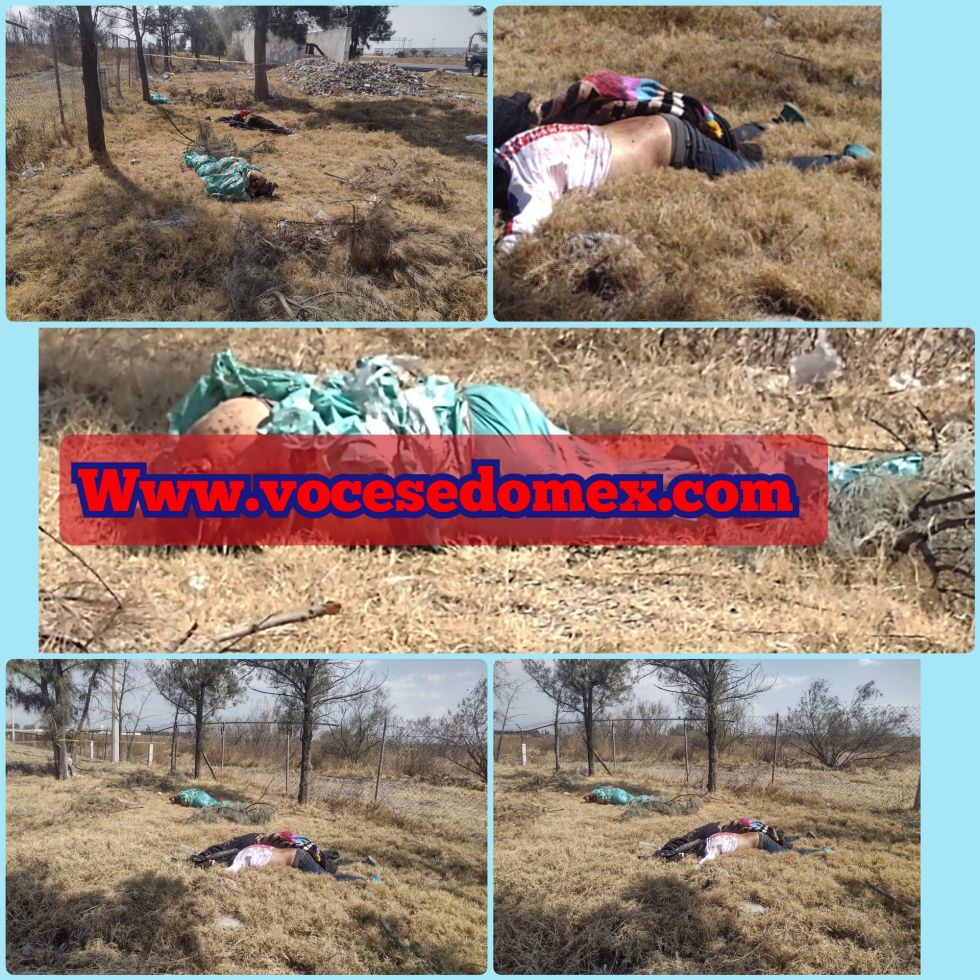Localizan dos cuerpos en cobijados y embolsados sin vida en la carretera Peñón - Texcoco 