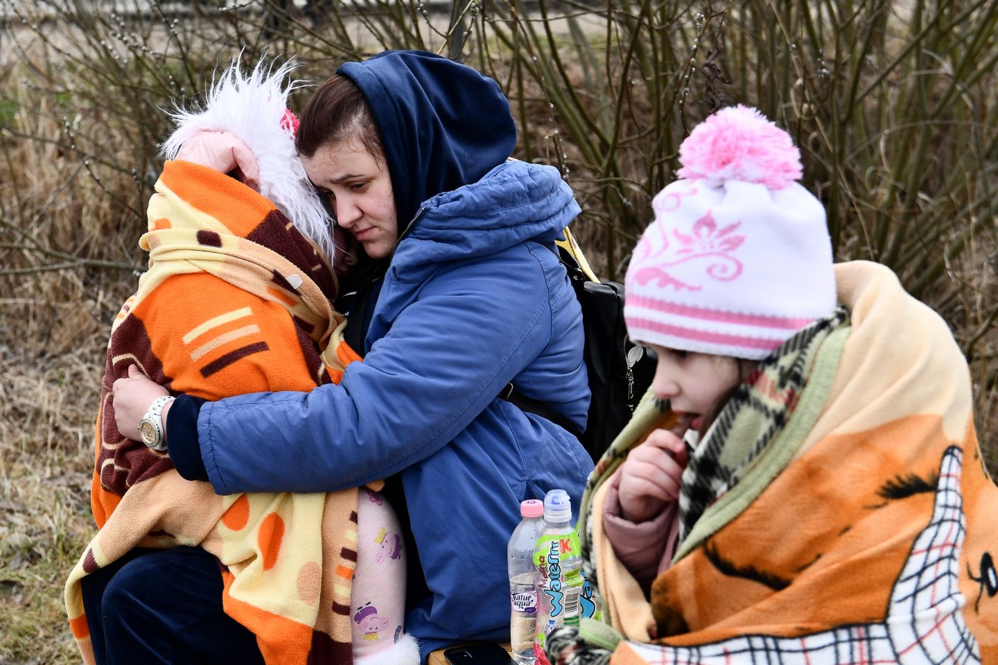 Refugiados ucranianos que huyen de la guerra