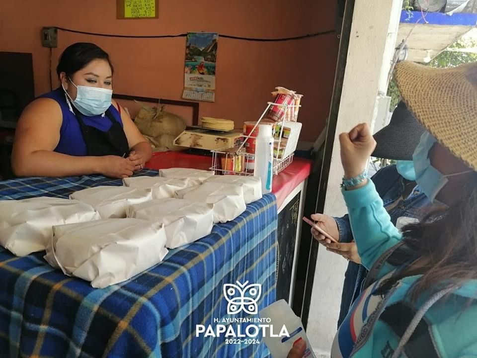 Brigada ’Papalotla se cuida’, recorre comercios para reforzar medidas sanitarias