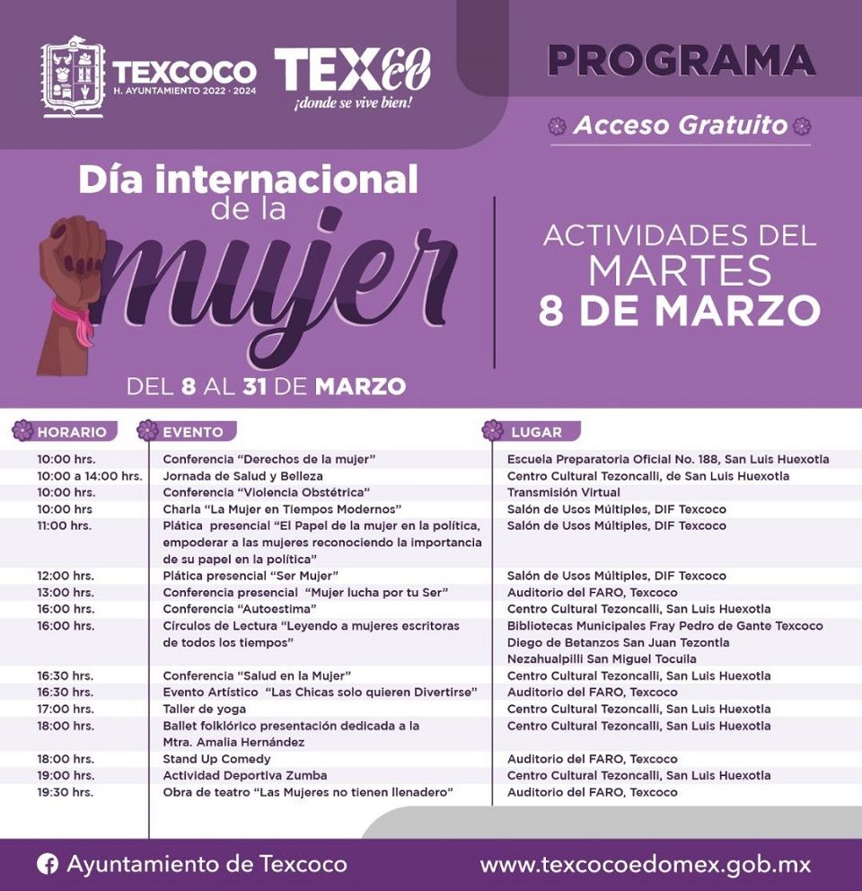 Conmemoran a mujeres en Texcoco con empoderamiento y diversión