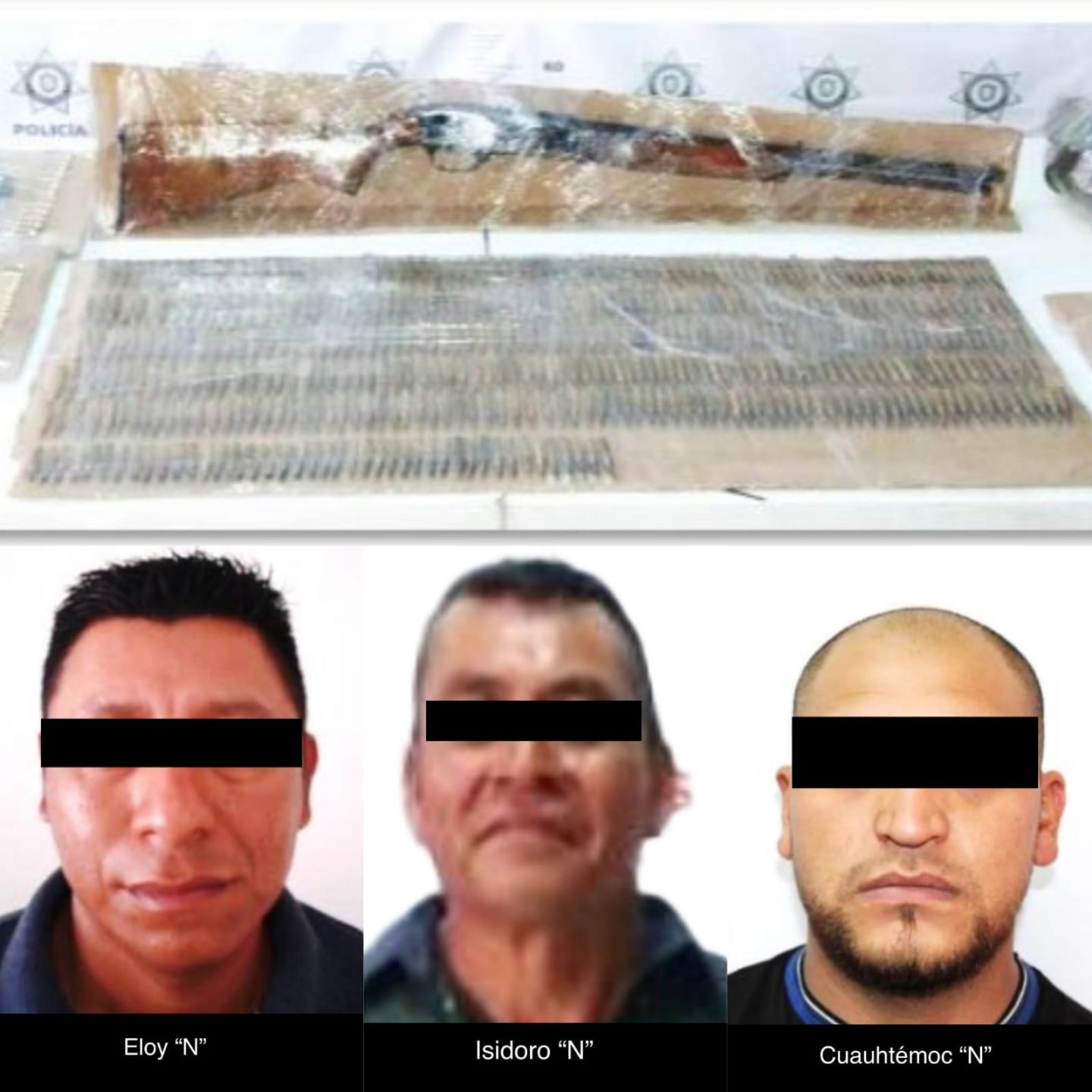 Detiene SSP a tres por presunta portación ilegal de armas en Minatitlán