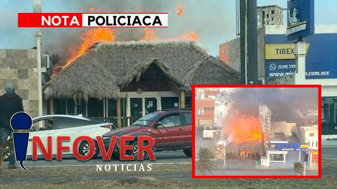 Incendio de Antojitos Anita, de Ruiz Cortines de Boca del Río.
