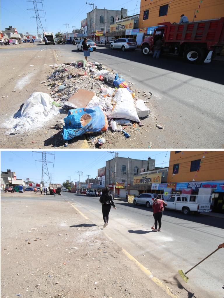 #En Chimalhuacán retiraron 140 toneladas de basura de Avenida de Las Torres 