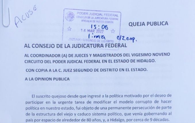 Pide Cipriano Charrez al Poder Judicial Federal no dejar su caso en manos de autoridades estatales