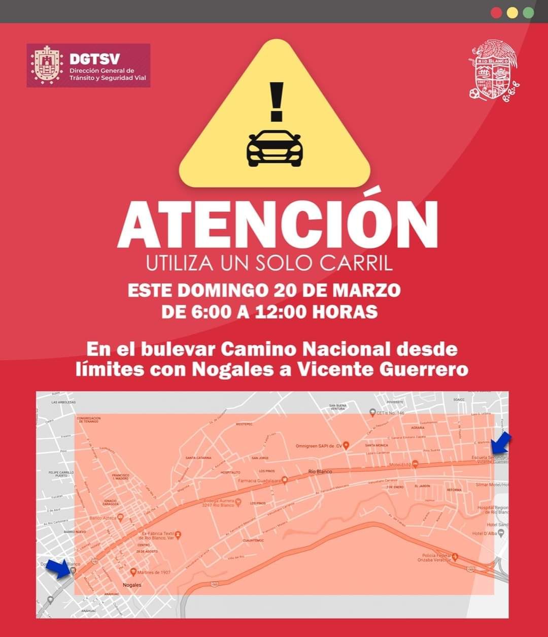 Tomen precauciones para los que viajan de Nogales a Orizaba 