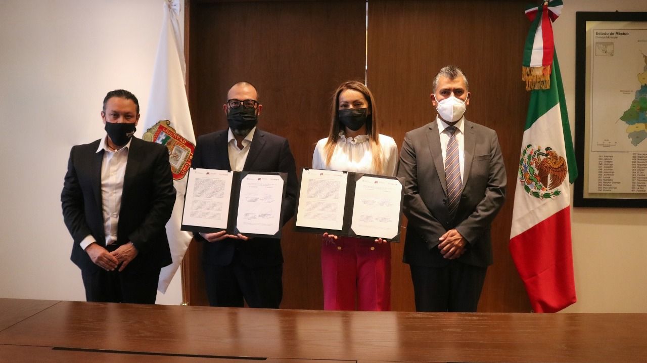 Firma Estado de México Convenio en materia de Verificación Administrativa con Mexicaltzingo 
