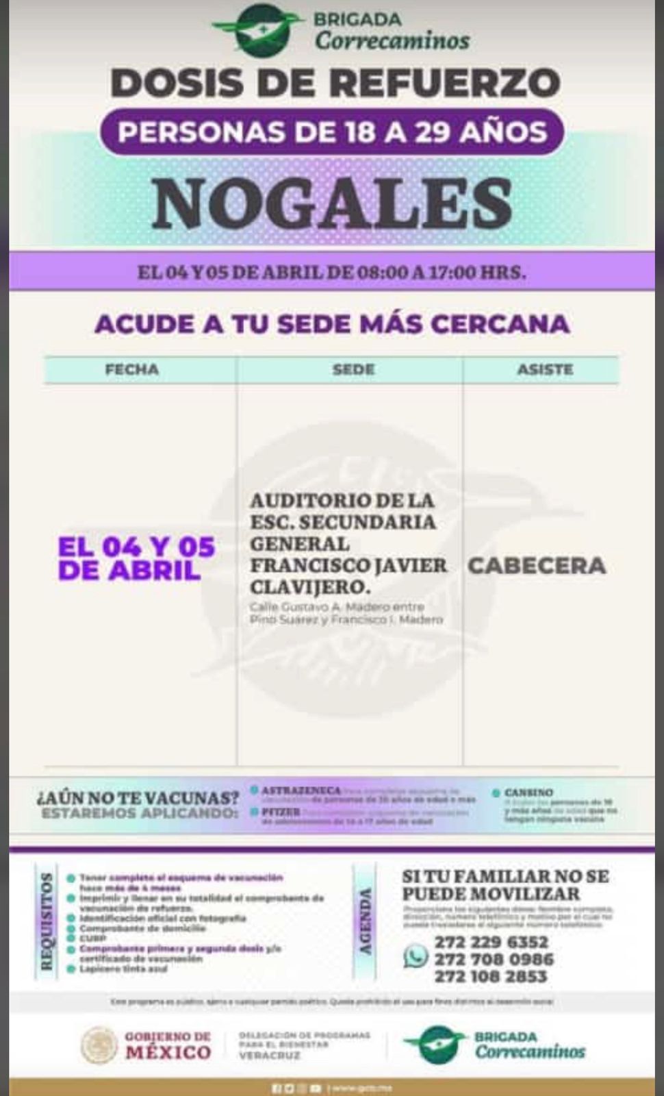 Llega vacunación de refuerzo a Nogales