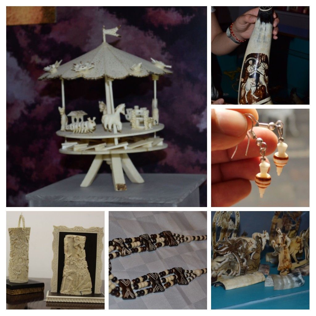 Muestran perfección y detalle las artesanías de hueso y cuerno hechas en Edoméx