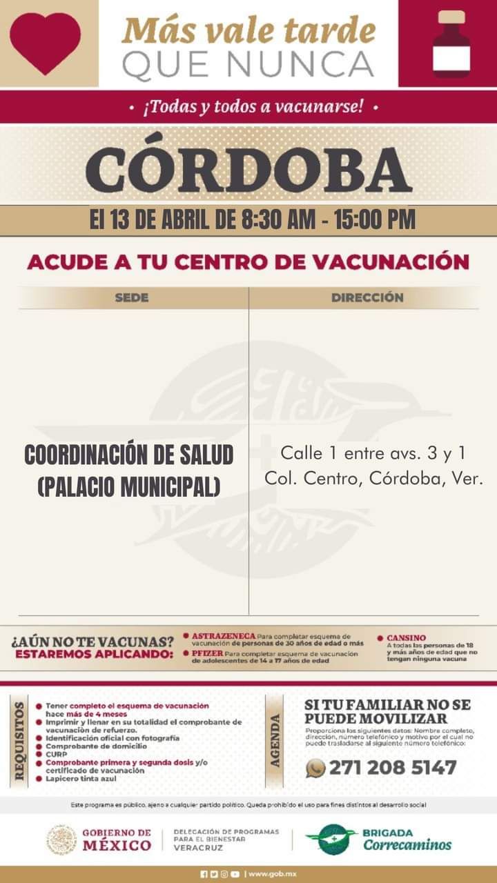 Aplicarán este miércoles vacuna anti Covid en Palacio Municipal