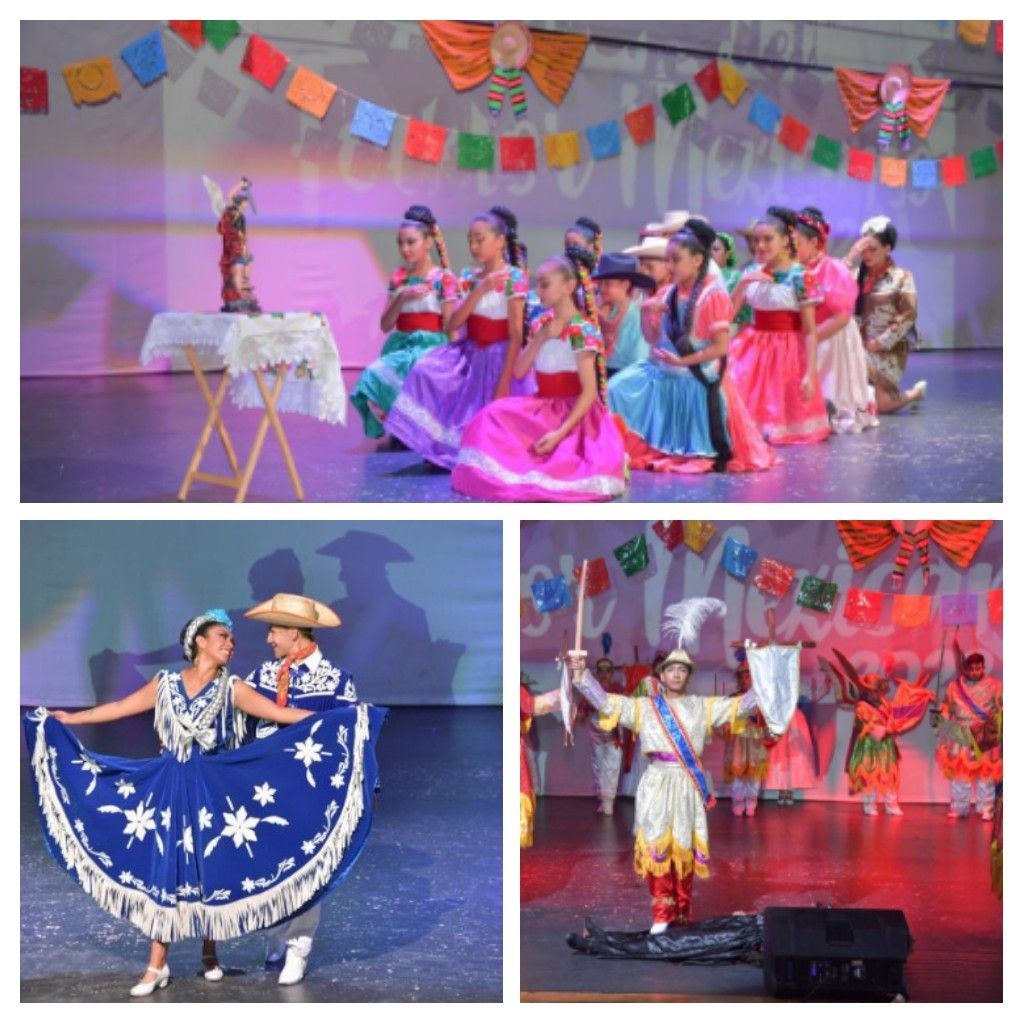 Bailarines de la Compañía Infantil y Juvenil de Danza Folklórica se presentaron en el teatro Zaragoza