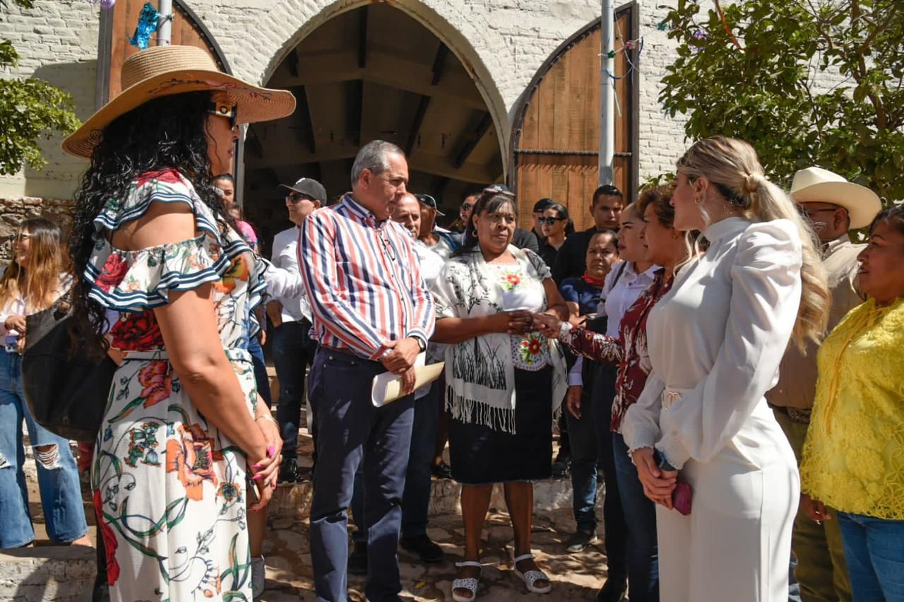 Visita el Alcalde Gerardo Vargas Landeros centro ceremonial yoreme de San Miguel Zapotitlán.