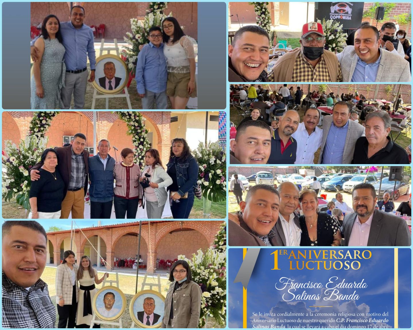 Conmemoran misa de primer año luctuoso del CP Francisco Salinas Banda en Cuautlalpan. 