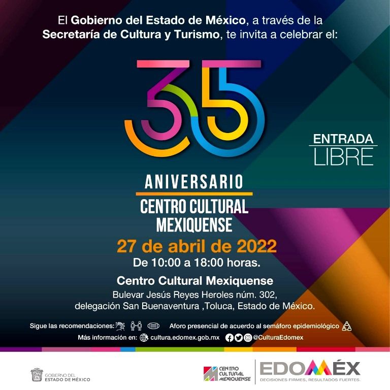 El Centro Cultural Mexiquense cumple 35 años de ser referente del Arte y Cultura