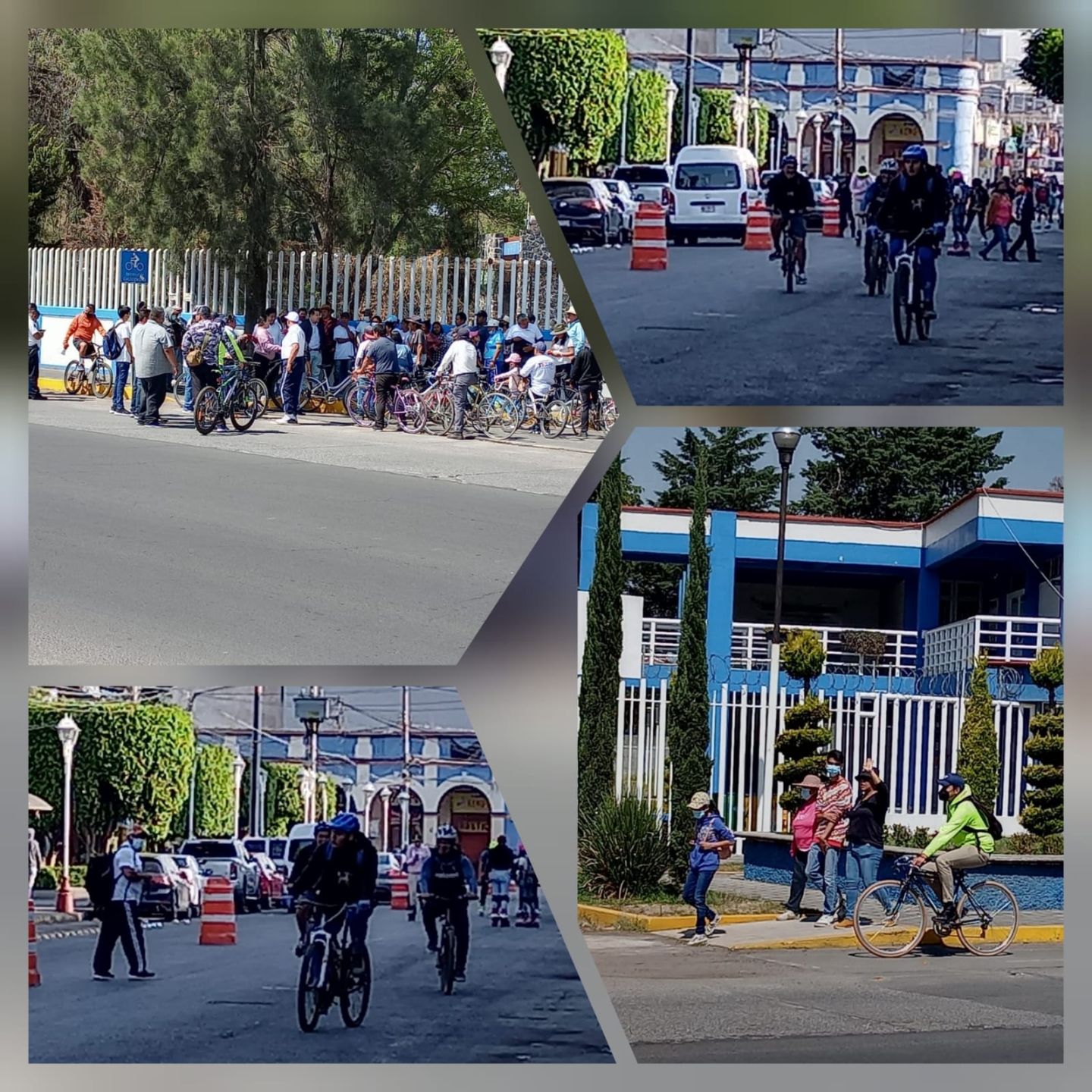 Domingo Familiar Paseando en Bicicleta en Texcoco
