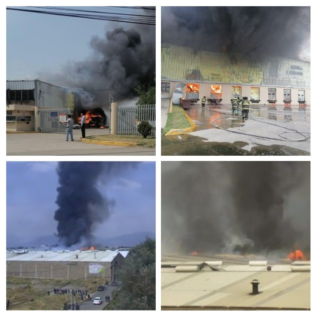 Controlan incendio en parque industrial ZIPOREX II en Lerma