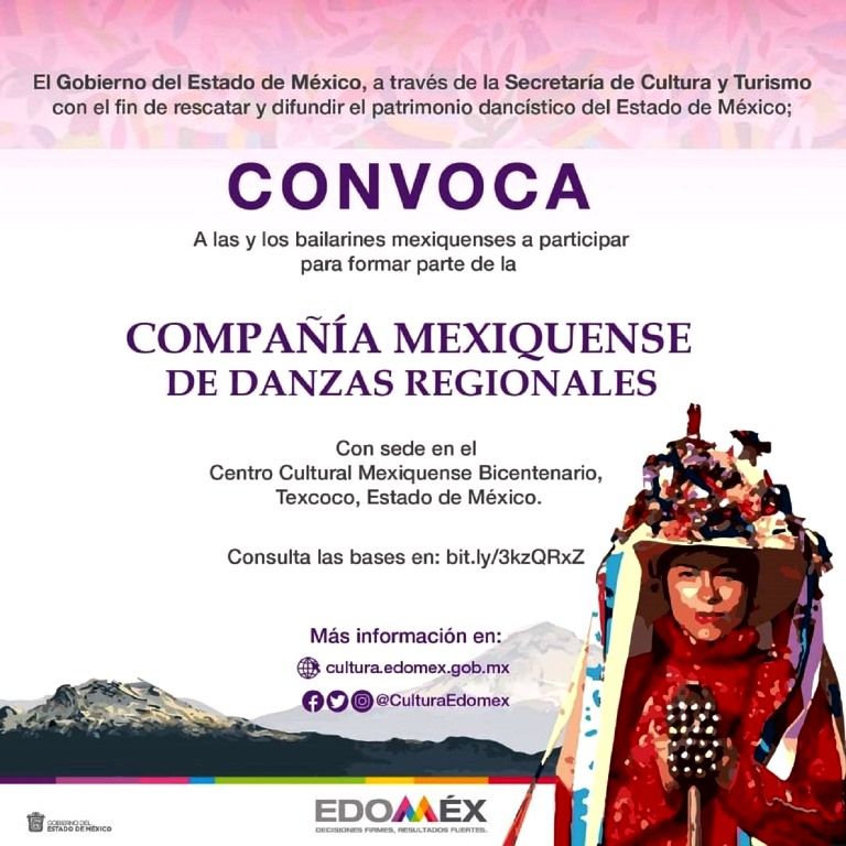 Abren convocatoria para pertenecer a la Compañía Mexiquense de Danzas Regionales
