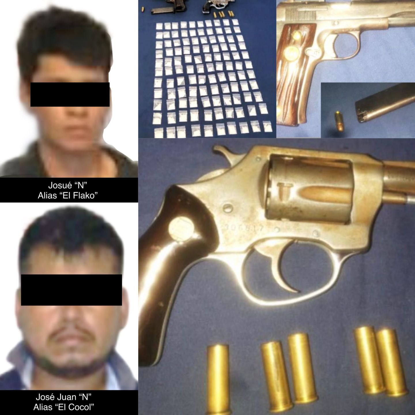 En operativo de SSP, detienen a El Cocol y El Flako, presuntos encargados del trasiego de droga en Gutiérrez Zamora.