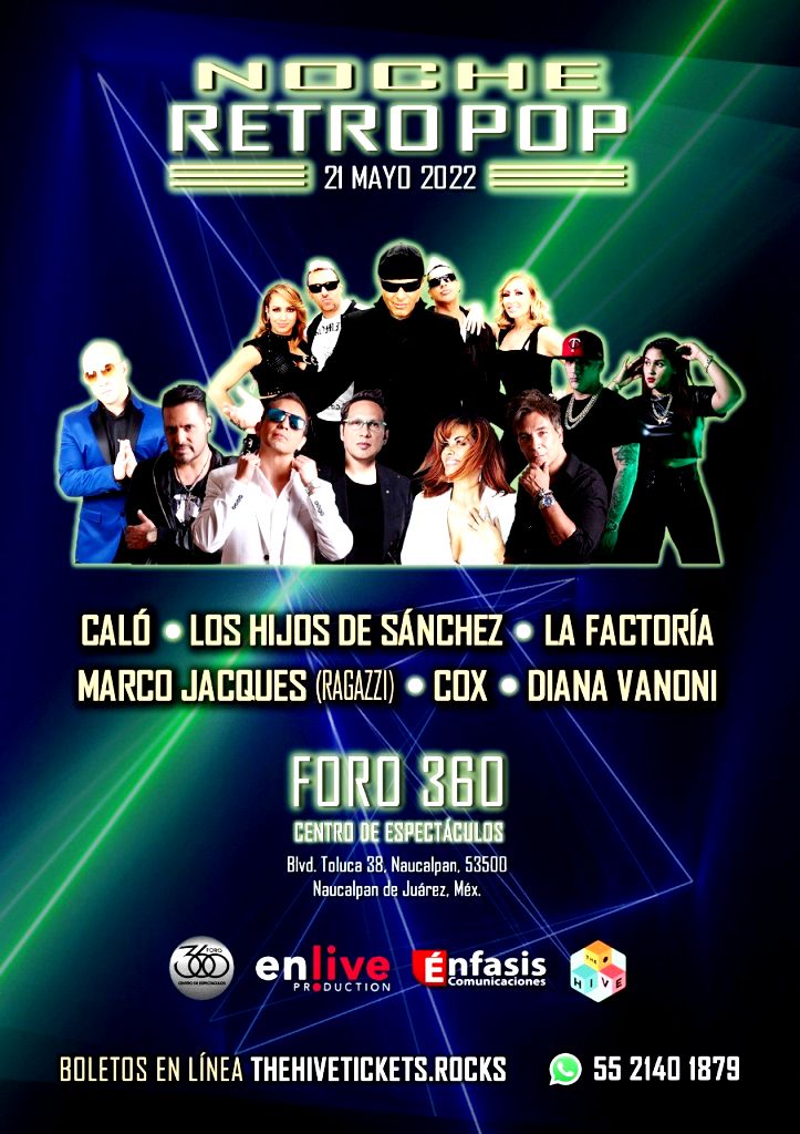Llega el show ’Noche Retropop’ al Foro 360 plagado de éxitos