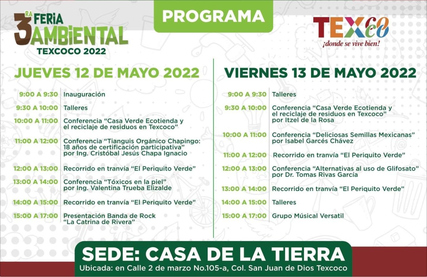 Participa en las Campañas de Acopio de la Tercera Feria Ambiental Texcoco