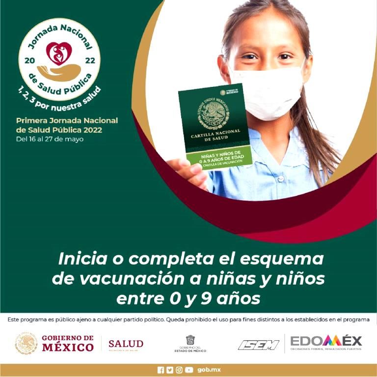 Salud del Edoméx invita a la población a participar en la primera jornada nacional de Salud Pública
