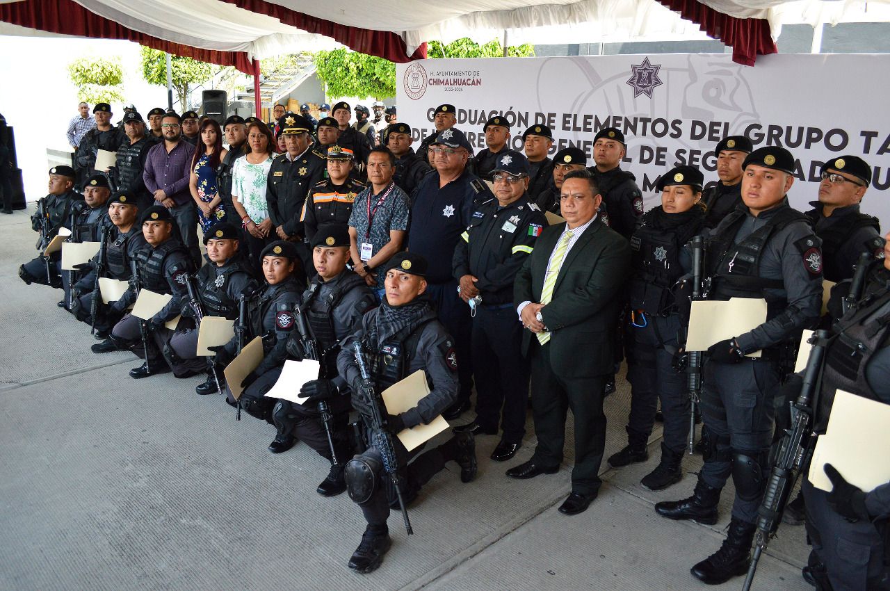 Se Gradúan Elementos del Grupo Táctico de la Dirección de Seguridad Ciudadana de Chimalhuacán 