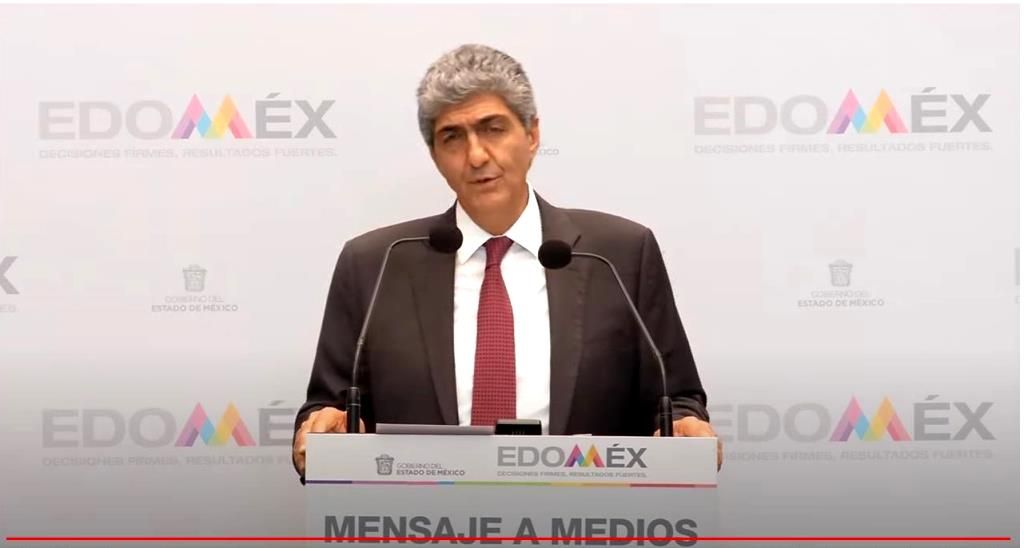 Ernesto Nemer Álvarez en su mensaje a medios informativos
