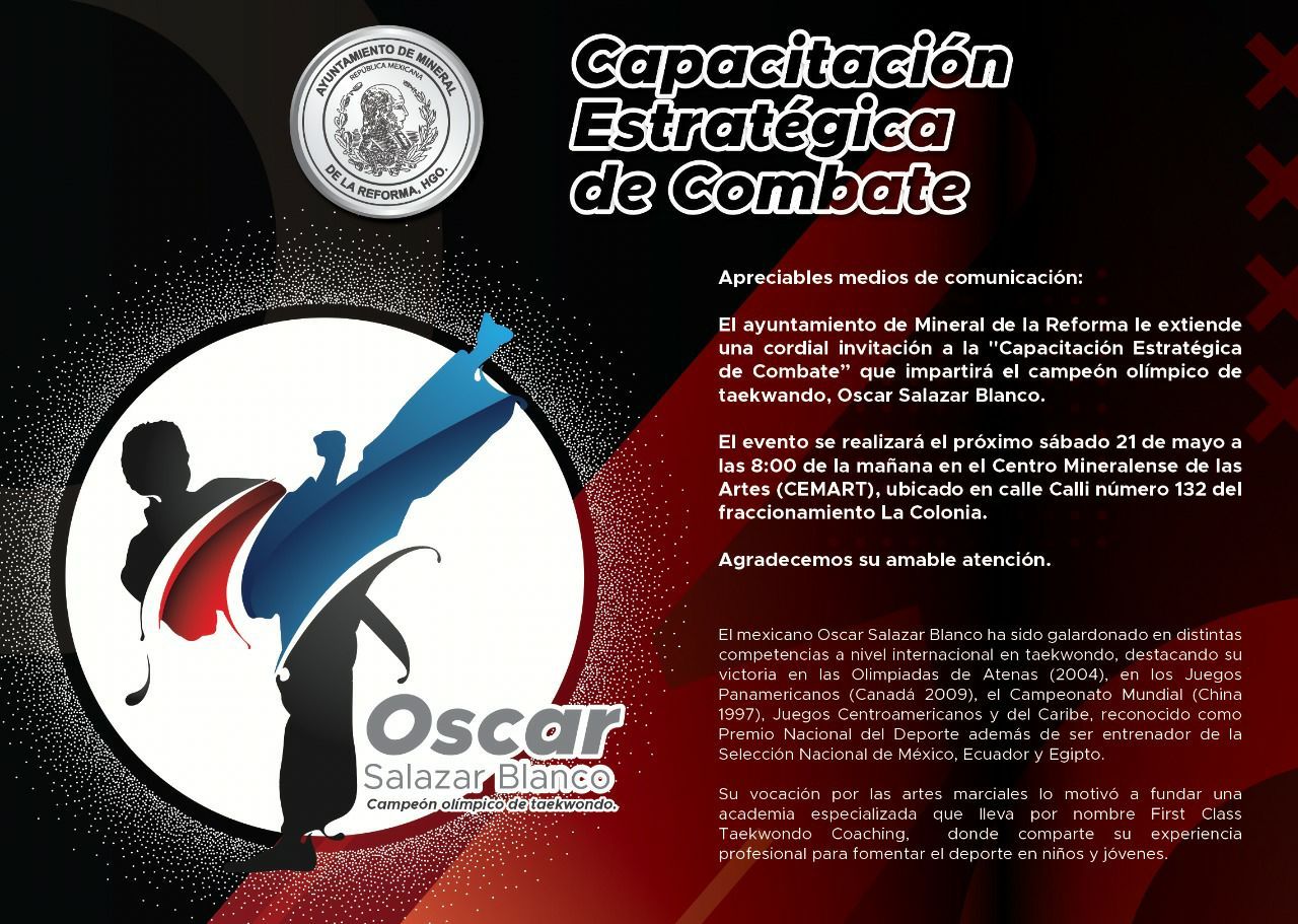 El campeón olímpico Oscar Salazar Blanco impartió capacitación estratégica en Mineral de la Reforma