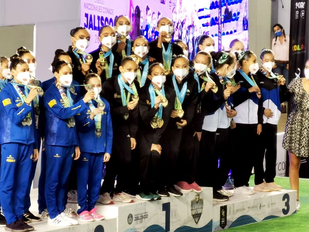 La selección mexiquense de natación artística busca el primer lugar en los juegos nacionales CONADE 2022
