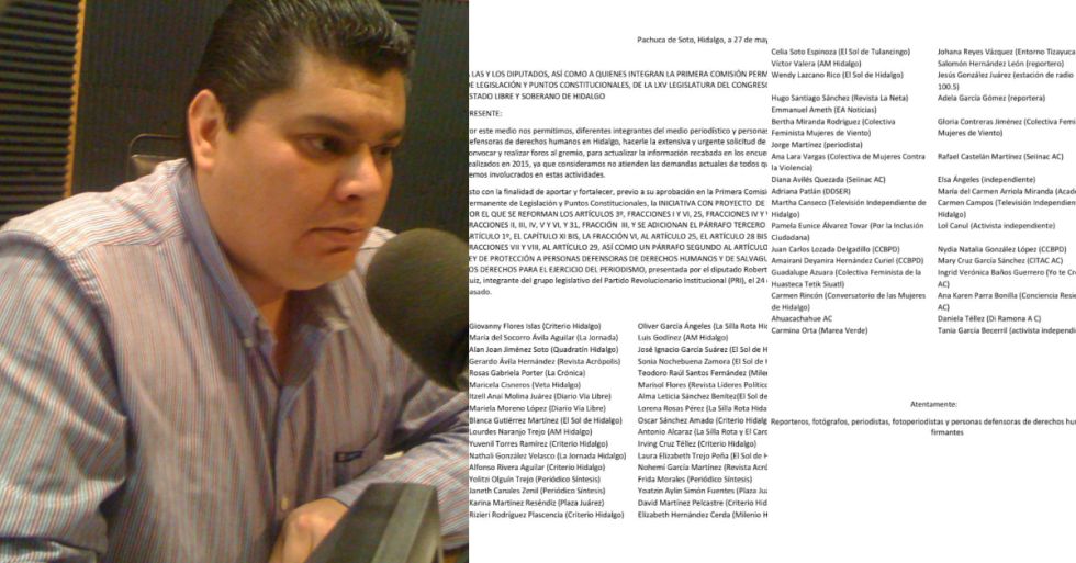 Se inconforman defensores, activistas y periodistas por intento de albazo legislativo en Hidalgo