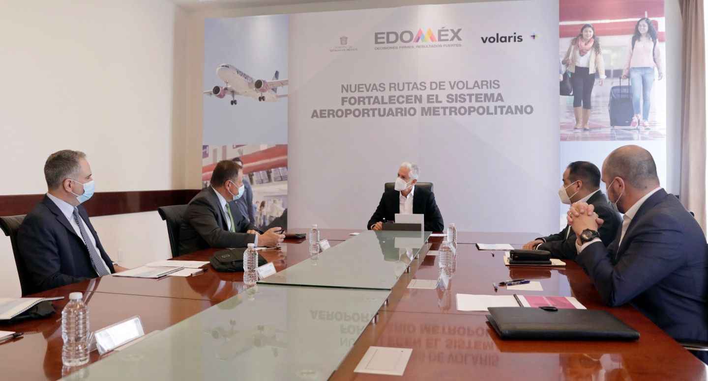 Llegada de Volaris a aeropuertos ubicados en Edoméx consolida y fortalece al sistema aeroportuario metropolitano: Alfredo del Mazo 