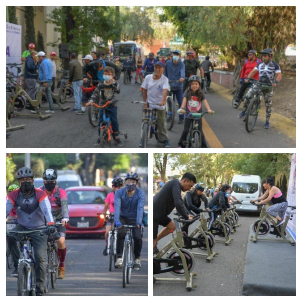 Gobierno de Atizapán celebró "El Día Mundial de la Bicicleta" con rodada ciclista 
