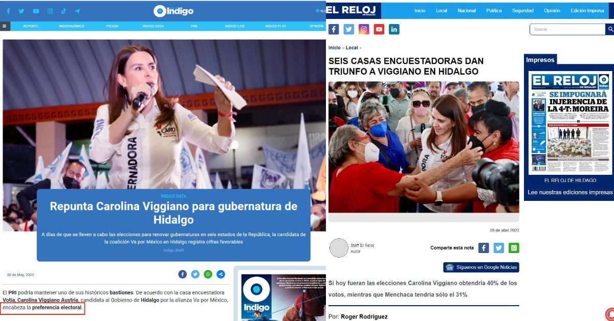 Publicaron Reporte Índigo y El Reloj fake news para beneficiar a Viggiano