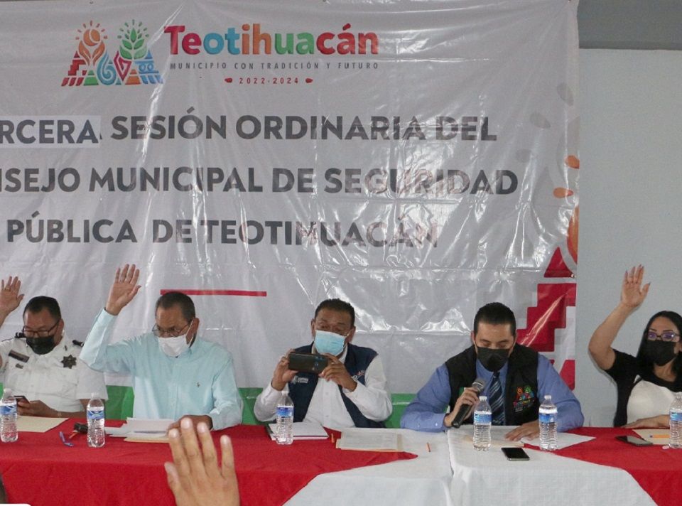 Expone Consejo de Seguridad Pública Municipal de Teotihuacán avances
