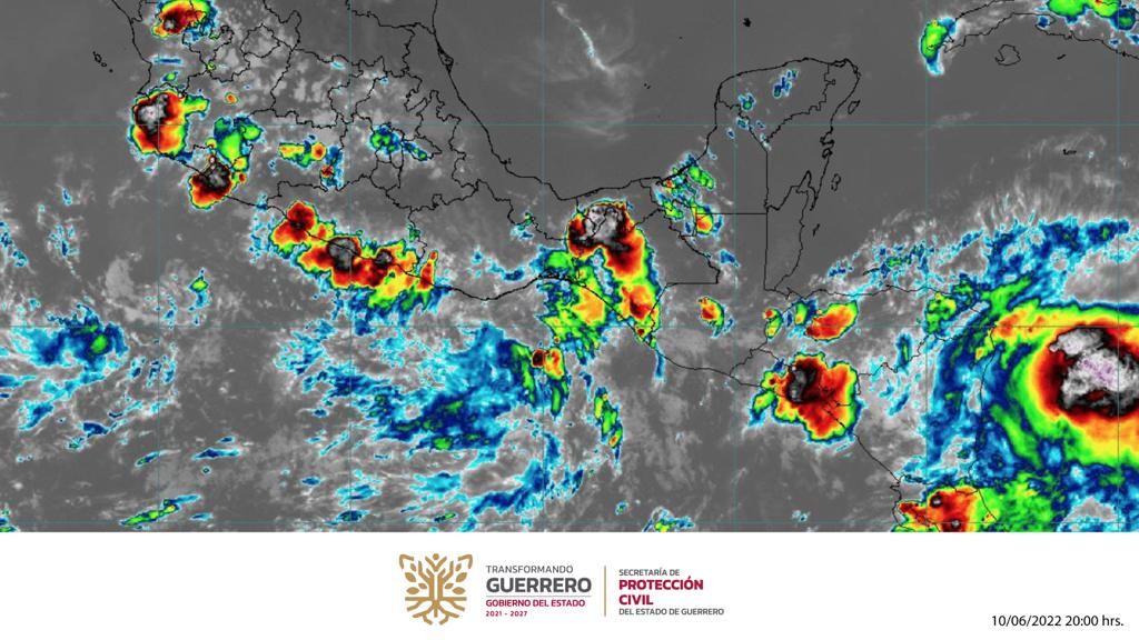 Alerta SPCGRO por temporal de lluvias fuertes para las próximas horas en Guerrero 