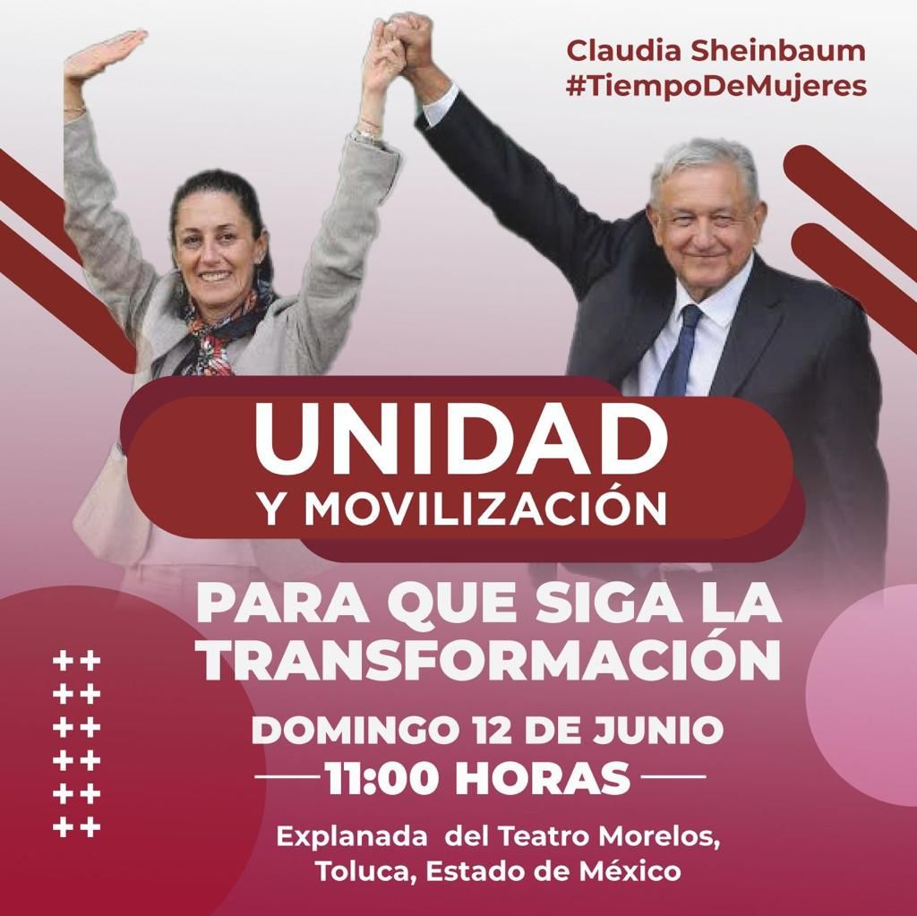 #Domingo 12 MORENA, sus gobernadores y la cúpula estarán en Toluca